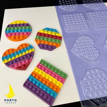 Forma De Chocolate - Folha De Modelagem - POP IT FIDGET - PF882